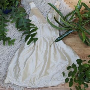 Champagne Dessy Collection 100% Silk Gown Sz 6